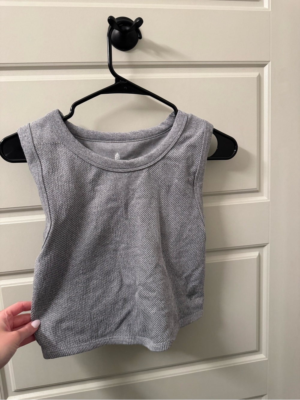 FP Movement by Free People Heather Gray Ribbed Tank Top